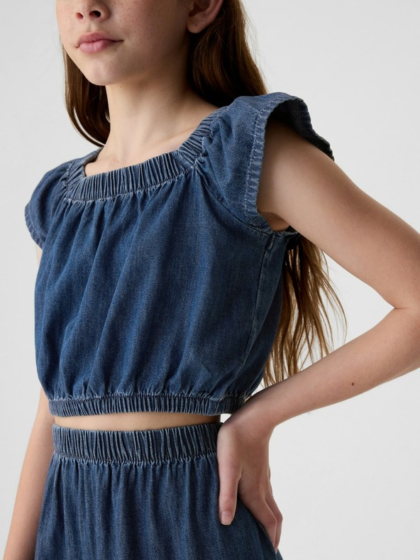 GAP Dětský džínový crop top GAP