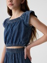 GAP Dětský džínový crop top GAP