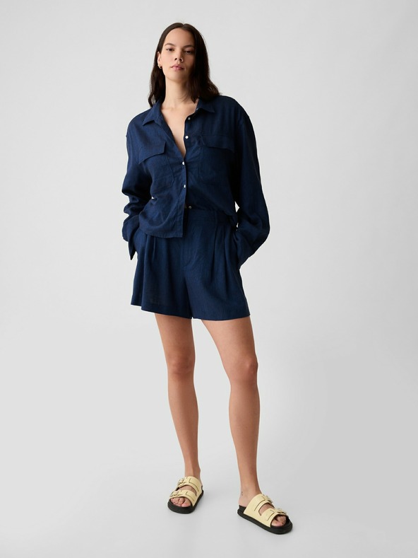 GAP Lněné kraťasy 365 High Rise GAP