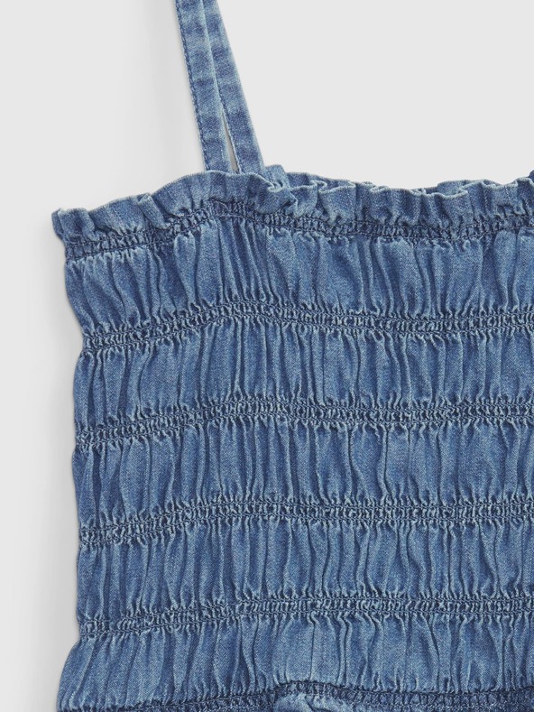 GAP Dětské džínové šaty na ramínka GAP