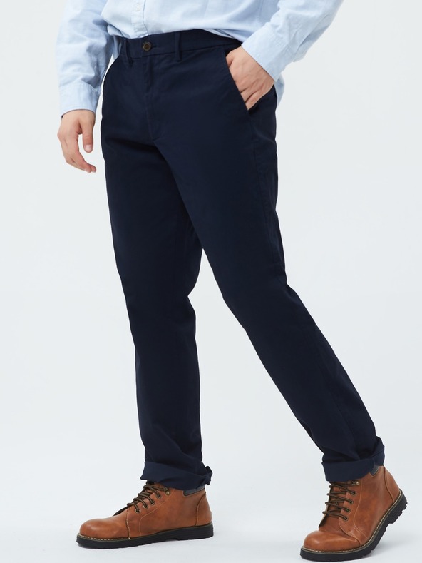 GAP Kalhoty essential khaki straight fit GapFlex GAP