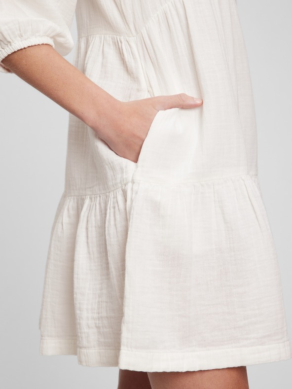 GAP Bavlněné volánové mini šaty GAP