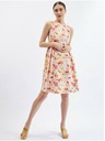 Orsay Červeno-krémové dámské květované šaty ORSAY