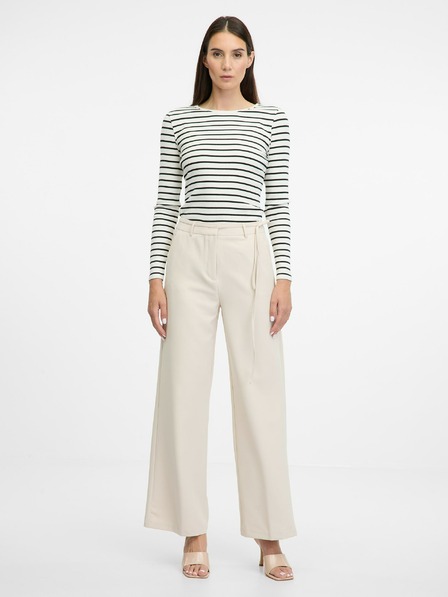 Orsay Krémové dámské široké kalhoty ORSAY