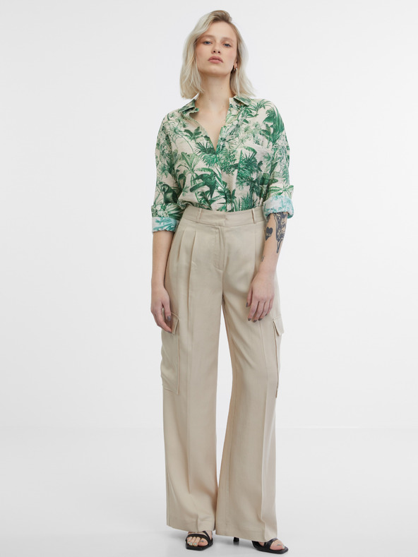 Orsay Zeleno-béžová dámská košile ORSAY