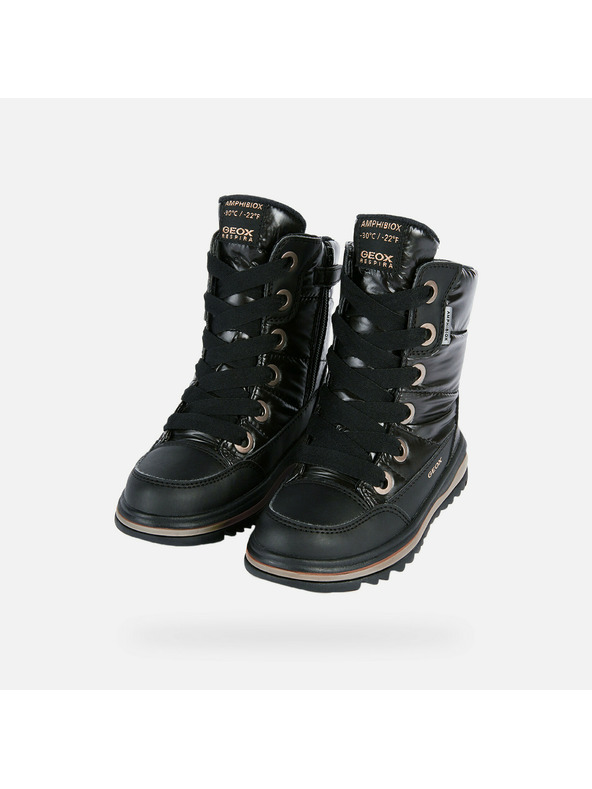 Geox Černá dívčí zimní obuv Geox Adelhide AB