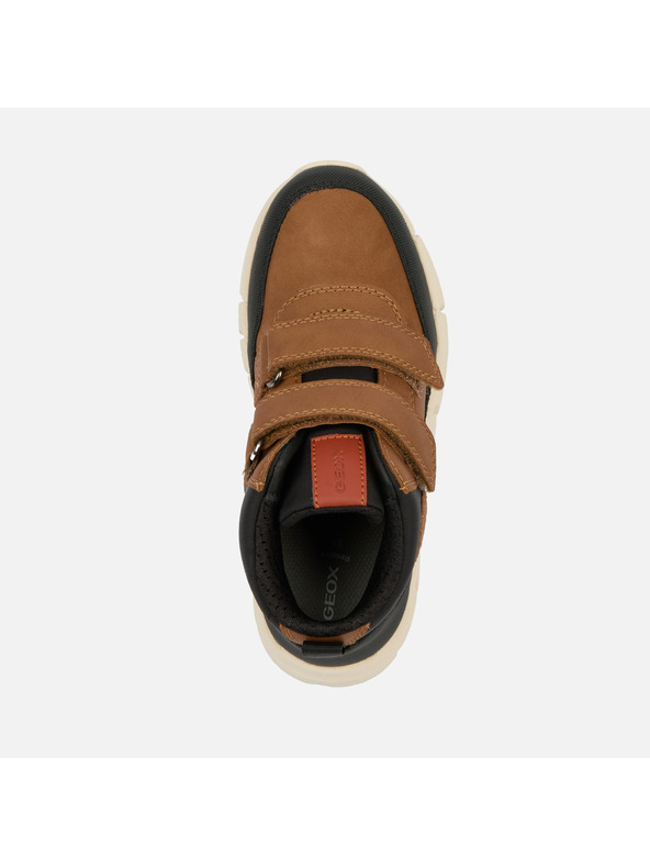Geox Hnědá chlapecká kotníková obuv Geox Flexyper Boy