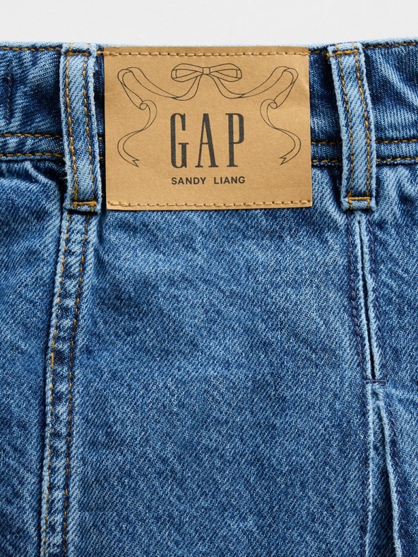 GAP Džínová plisovaná mini sukně Gap × Sandy Liang GAP