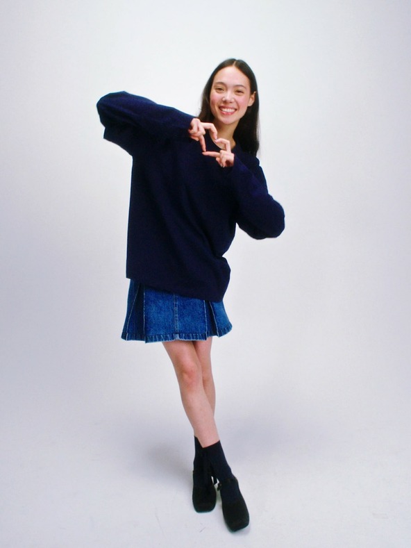 GAP Džínová plisovaná mini sukně Gap × Sandy Liang GAP