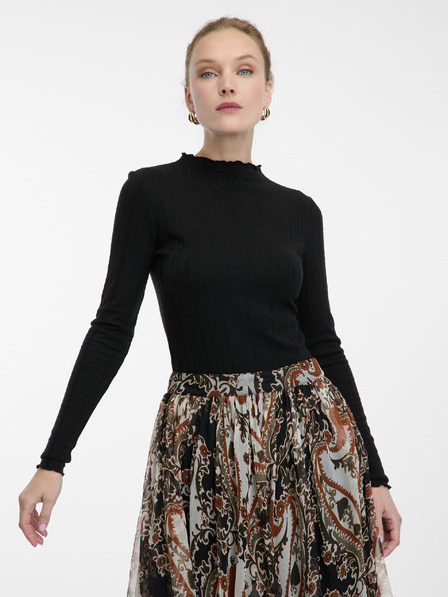 Orsay Černé dámské tričko se stojáčkem ORSAY