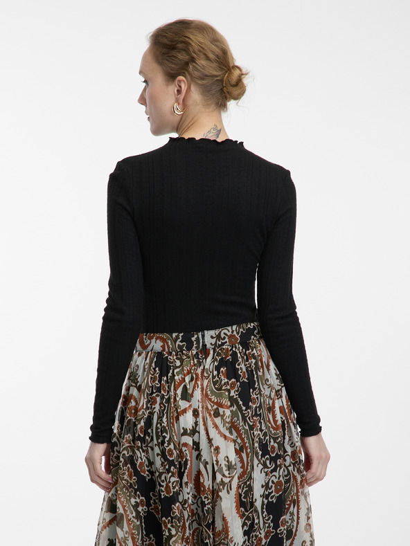 Orsay Černé dámské tričko se stojáčkem ORSAY