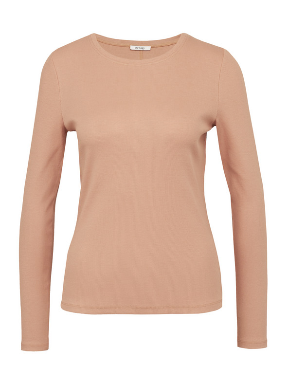 Orsay Světle hnědé dámské tričko s dlouhým rukávem ORSAY