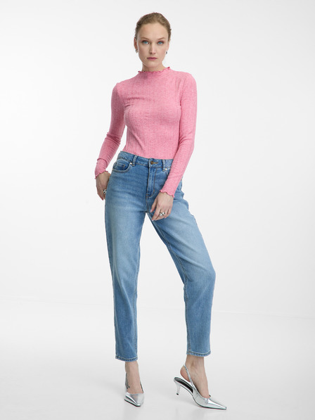 Orsay Růžové dámské tričko se stojáčkem ORSAY