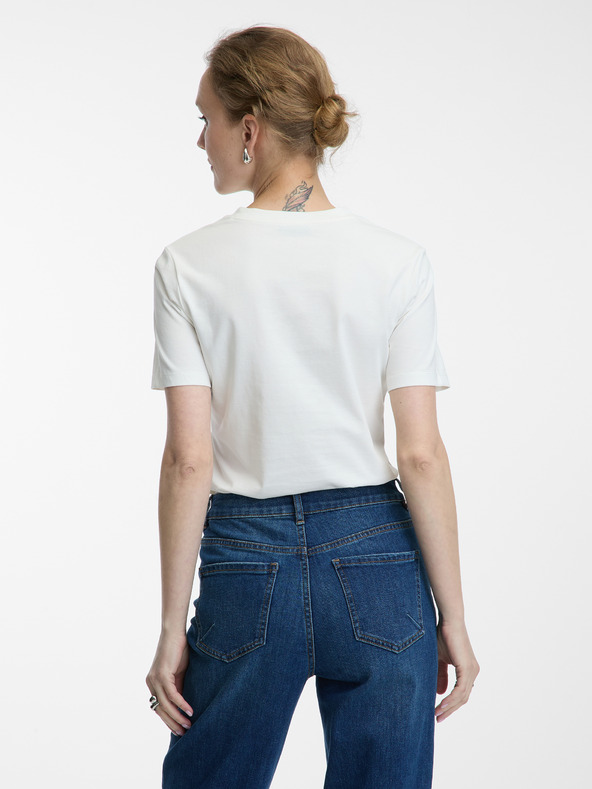 Orsay Bílé dámské tričko s aplikací ORSAY