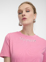 Orsay Růžové dámské tričko a aplikací ORSAY