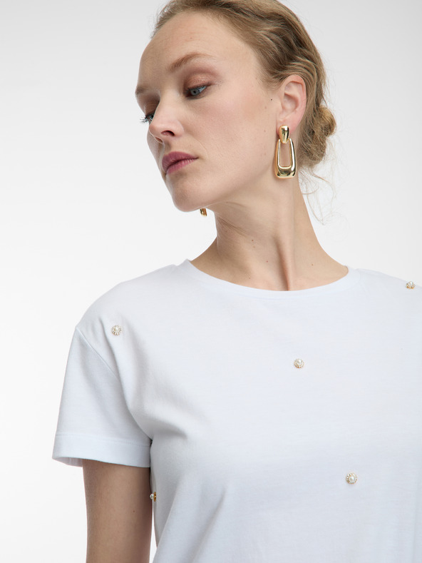 Orsay Bílé dámské tričko s aplikací ORSAY