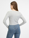 Orsay Krémové dámské tričko s dlouhým rukávem ORSAY