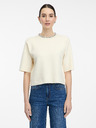Orsay Krémová dámská halenka s krátkým rukávem ORSAY