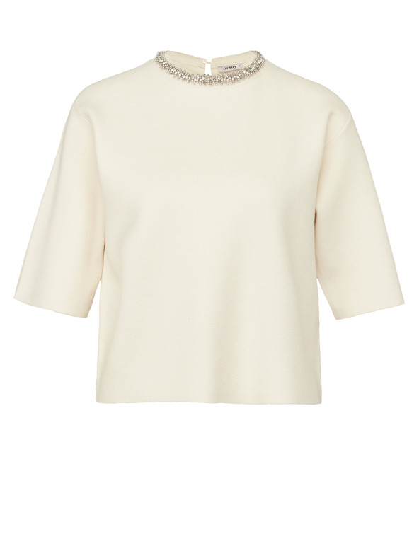 Orsay Krémová dámská halenka s krátkým rukávem ORSAY