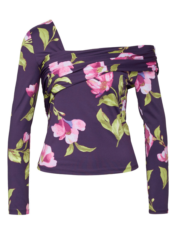 Orsay Fialová dámská halenka s květinovým vzorem ORSAY