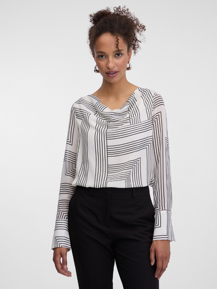 Orsay Bílá vzorovaná dámská halenka ORSAY