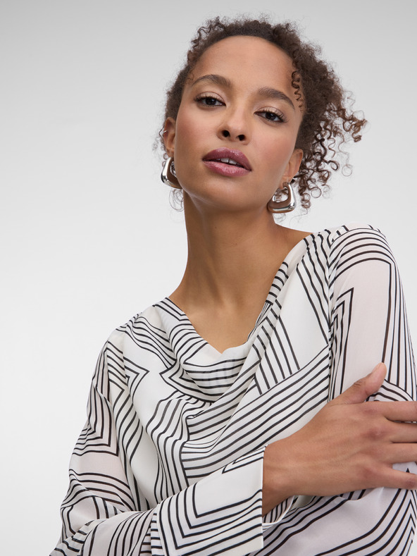 Orsay Bílá vzorovaná dámská halenka ORSAY