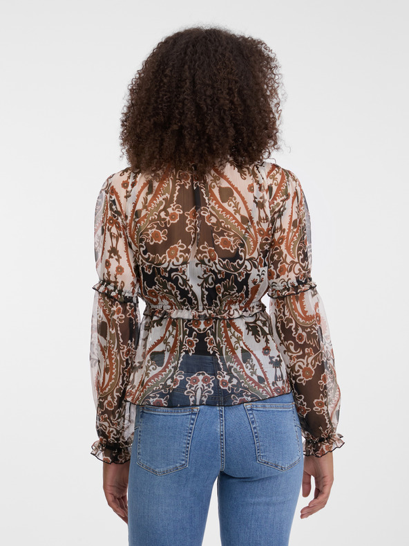 Orsay Hnědá dámská vzorovaná halenka ORSAY