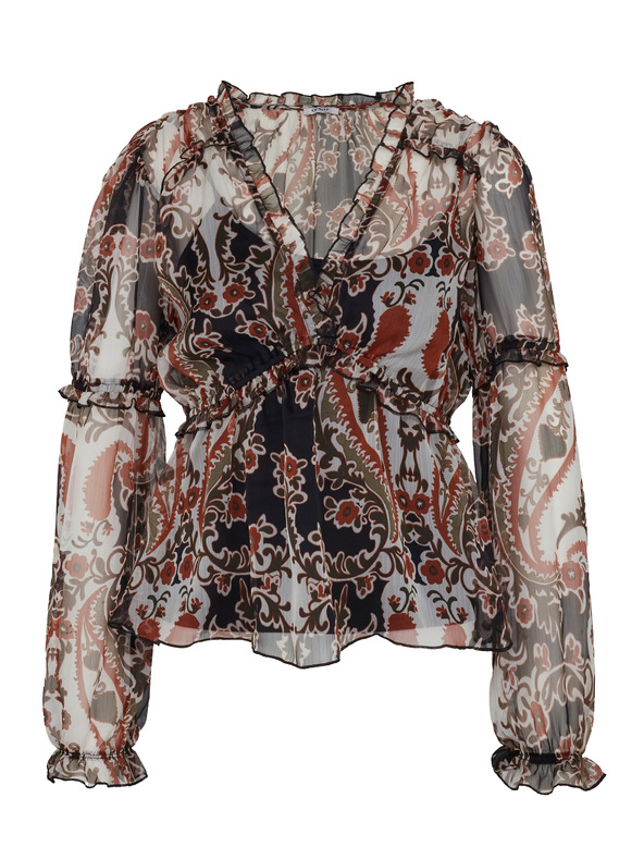 Orsay Hnědá dámská vzorovaná halenka ORSAY