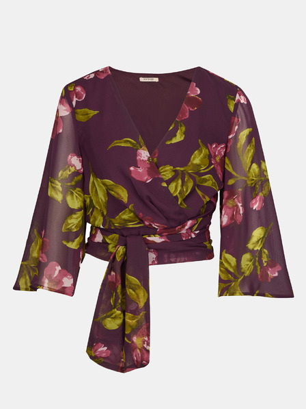 Orsay Fialová dámská zavinovací halenka s květinovým vzorem ORSAY