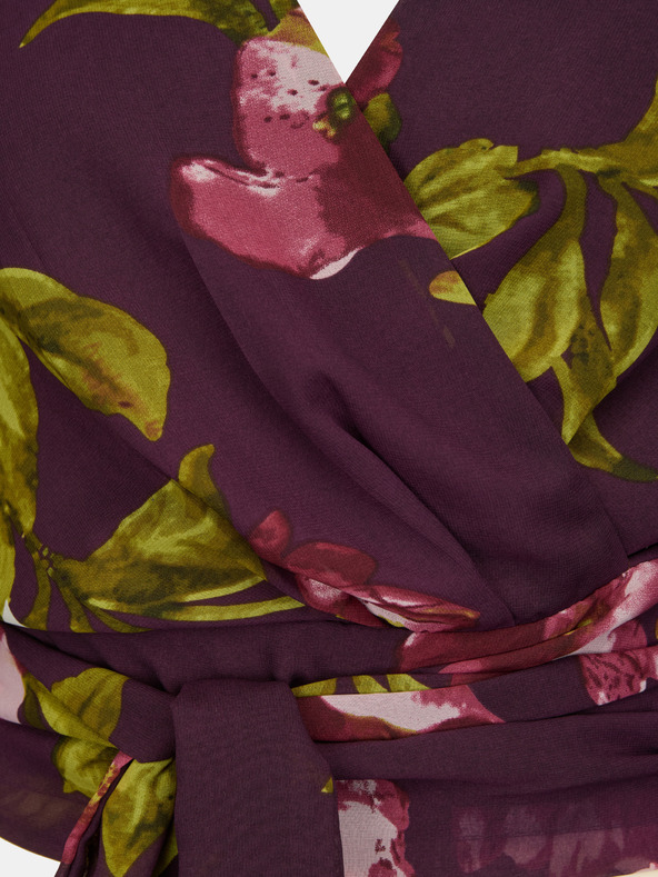 Orsay Fialová dámská zavinovací halenka s květinovým vzorem ORSAY