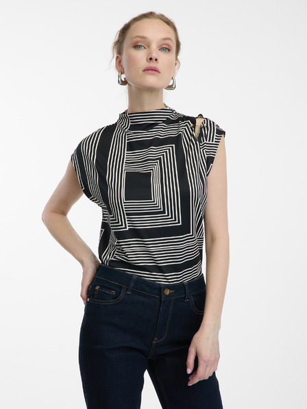 Orsay Černá dámská vzorovaná halenka ORSAY