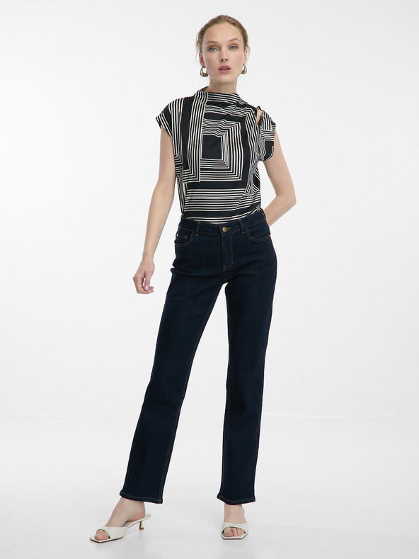 Orsay Černá dámská vzorovaná halenka ORSAY