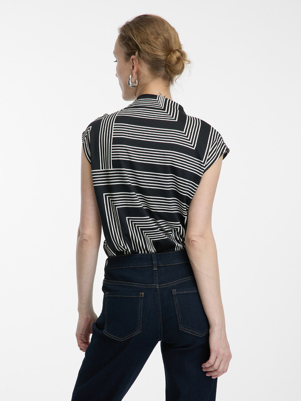 Orsay Černá dámská vzorovaná halenka ORSAY