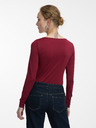 Orsay Vínový dámský top s dlouhým rukávem ORSAY