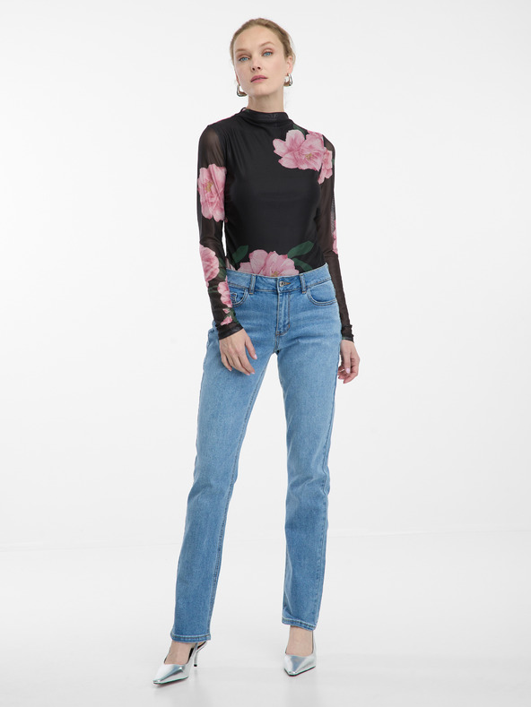 Orsay Černá dámská halenka s květinovým vzorem ORSAY