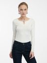 Orsay Krémový dámský top s dlouhým rukávem ORSAY