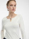 Orsay Krémový dámský top s dlouhým rukávem ORSAY