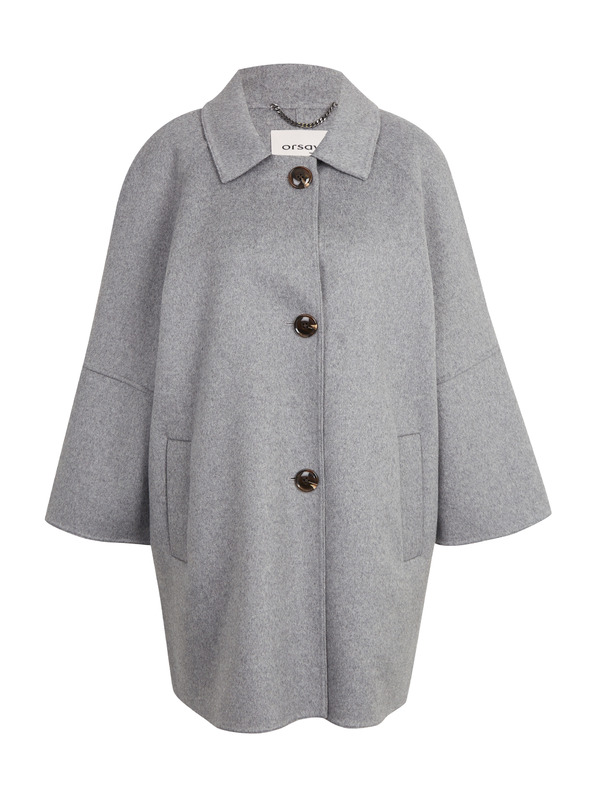 Orsay Šedý dámský vlněný kabát ORSAY