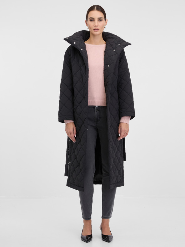 Orsay Černý dámský prošívaný kabát ORSAY