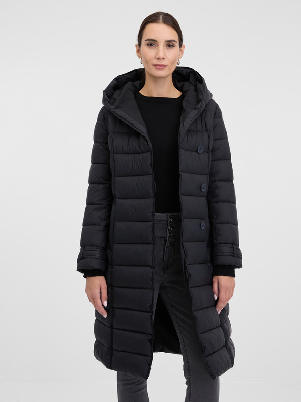 Orsay Černý dámský prošívaný kabát ORSAY