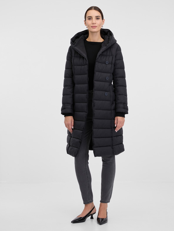 Orsay Černý dámský prošívaný kabát ORSAY