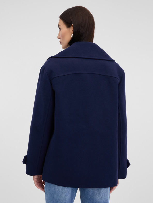 Orsay Tmavě modrý dámský krátký kabát ORSAY