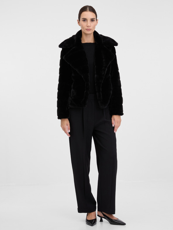 Orsay Černý dámský krátký kožíšek ORSAY