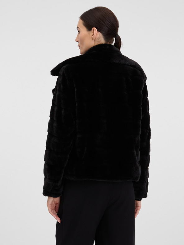 Orsay Černý dámský krátký kožíšek ORSAY