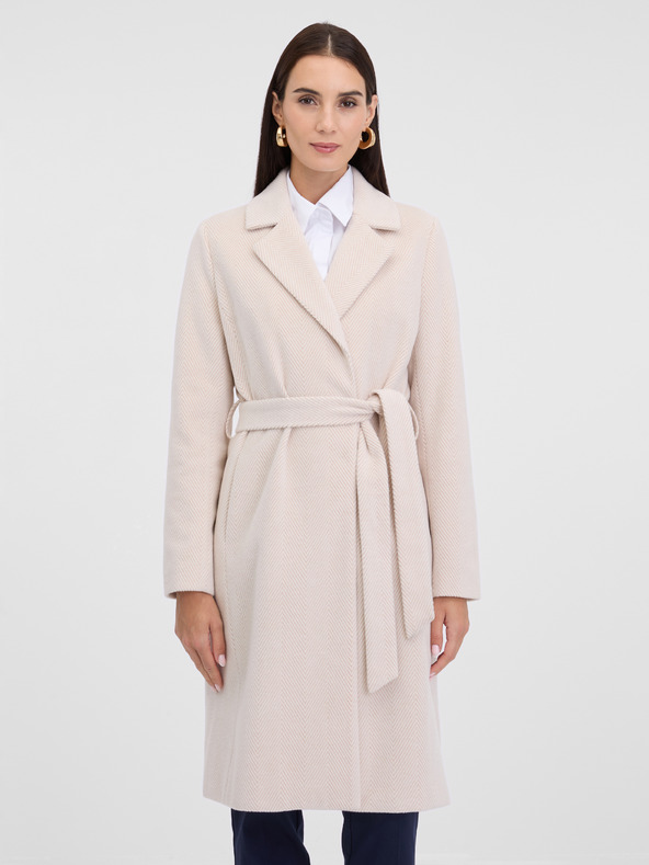 Orsay Krémový dámský kabát ORSAY