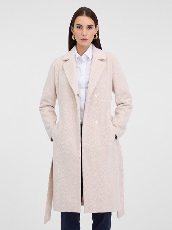 Orsay Krémový dámský kabát ORSAY