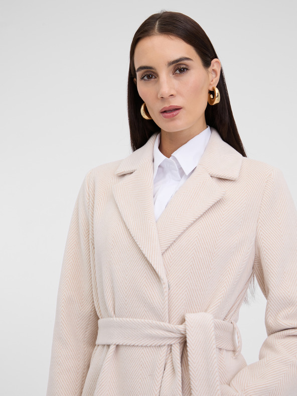 Orsay Krémový dámský kabát ORSAY