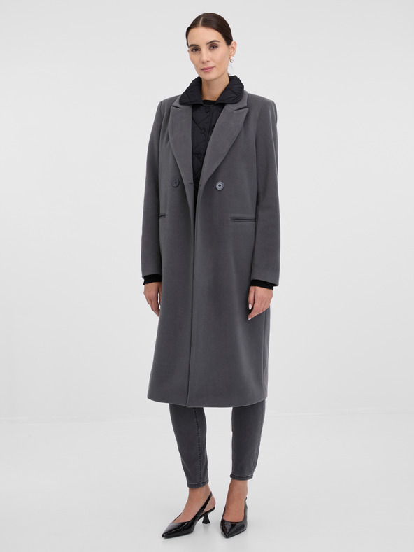 Orsay Šedý dámský kabát ORSAY