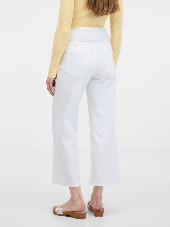 Orsay Bílé dámské široké džíny ORSAY