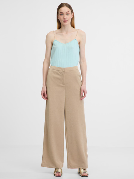 Orsay Béžové dámské široké kalhoty ORSAY